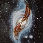 Arp 214 Galaxy - Painting